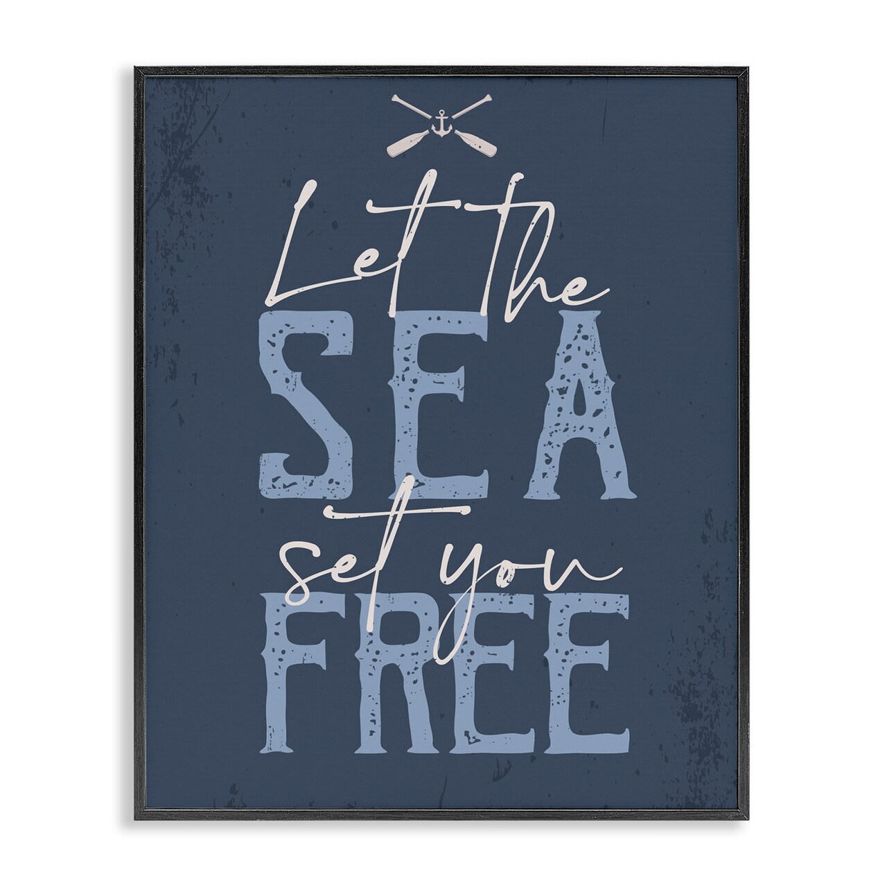 Stupell Industries Sea Set You Free Framed Giclee Wall Art Design by Angela Nickeas